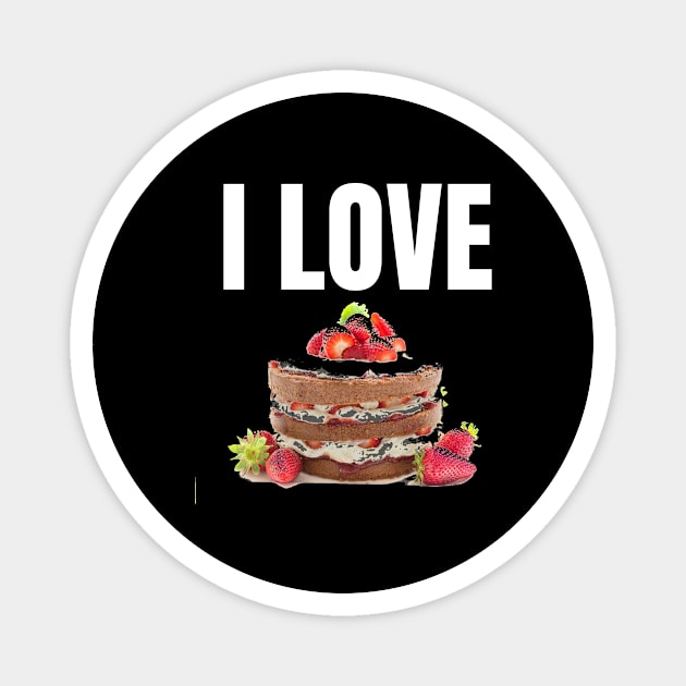 I Love Cake Magnet by jerranne